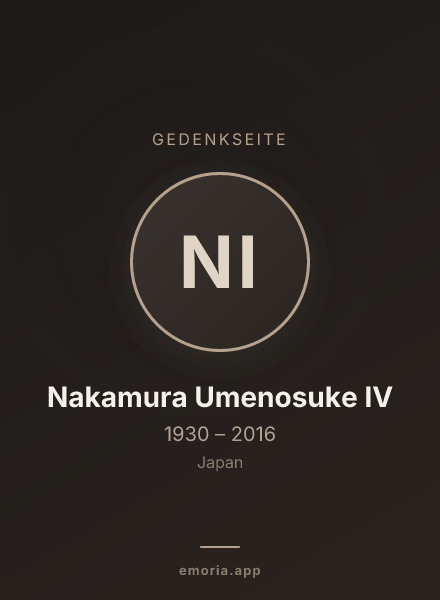 Gedenkportrait von Nakamura Umenosuke IV