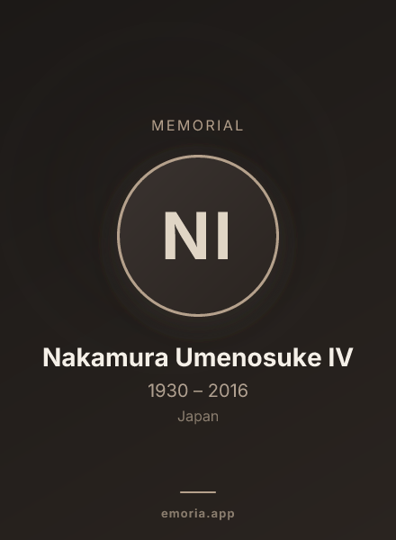 Memorial portrait of Nakamura Umenosuke IV