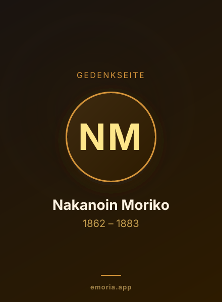 Gedenkportrait von Nakanoin Moriko