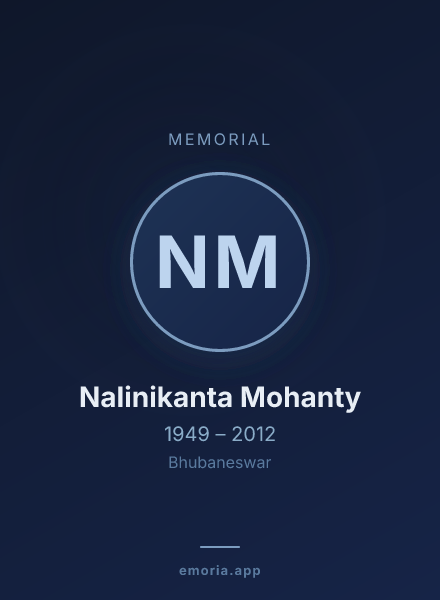 Memorial portrait of Nalinikanta Mohanty