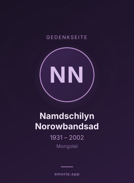 Gedenkportrait von Namdschilyn Norowbandsad
