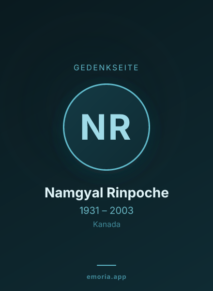 Gedenkportrait von Namgyal Rinpoche