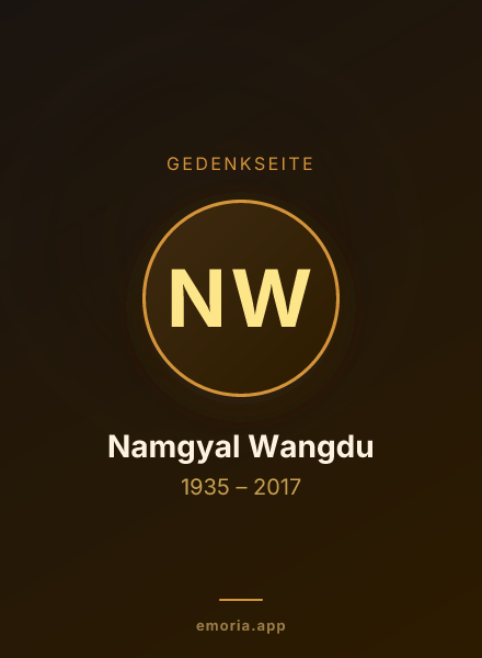 Gedenkportrait von Namgyal Wangdu
