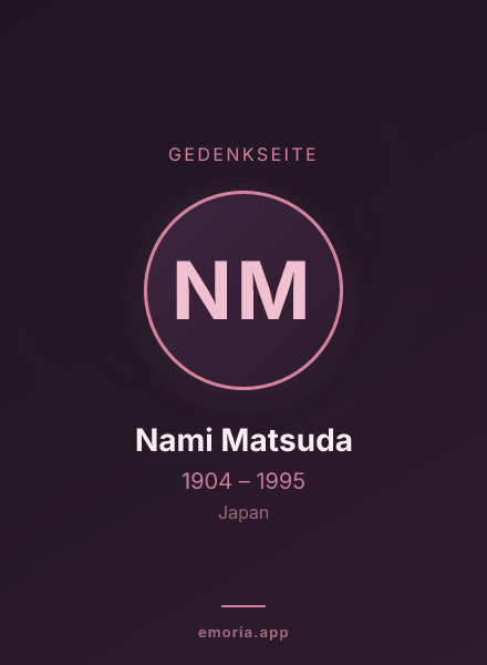 Gedenkportrait von Nami Matsuda