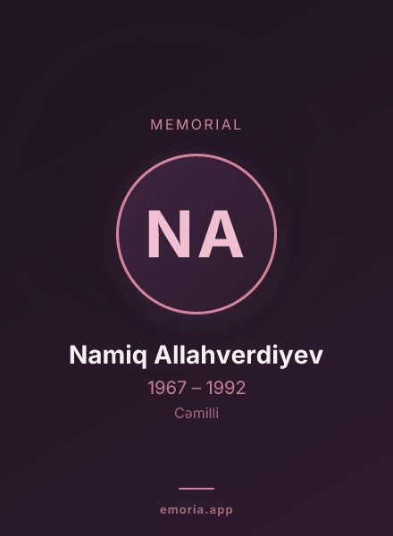 Memorial portrait of Namiq Allahverdiyev