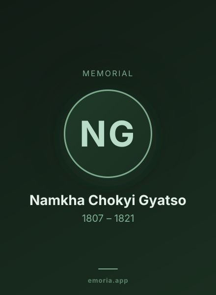 Memorial portrait of Namkha Chokyi Gyatso