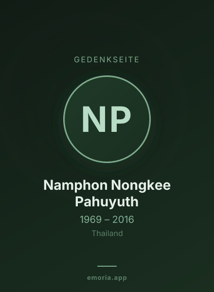 Gedenkportrait von Namphon Nongkee Pahuyuth