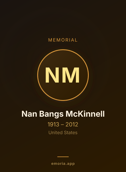 Memorial portrait of Nan Bangs McKinnell