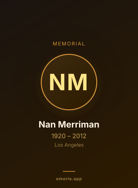 Memorial portrait of Nan Merriman