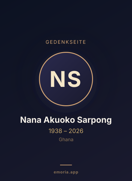 Gedenkportrait von Nana Akuoko Sarpong