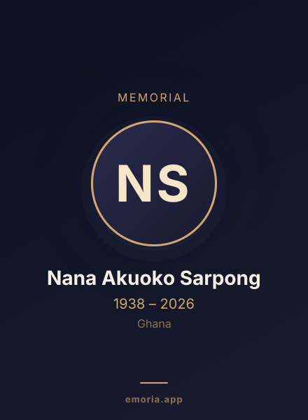 Memorial portrait of Nana Akuoko Sarpong