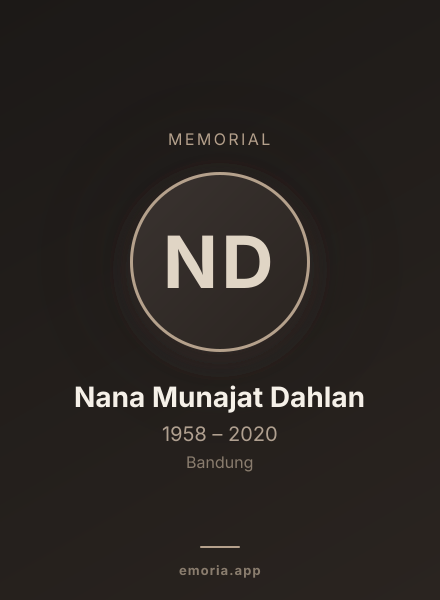 Memorial portrait of Nana Munajat Dahlan