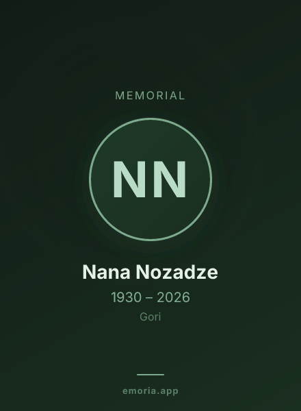 Memorial portrait of Nana Nozadze
