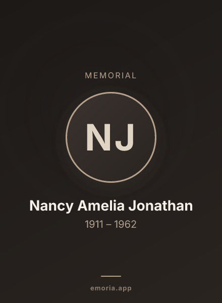 Memorial portrait of Nancy Amelia Jonathan
