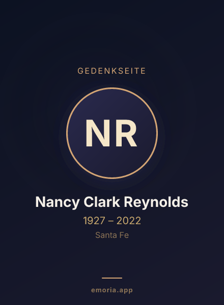 Gedenkportrait von Nancy Clark Reynolds
