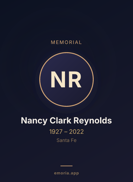 Memorial portrait of Nancy Clark Reynolds