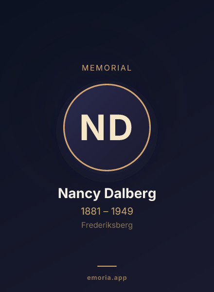 Memorial portrait of Nancy Dalberg