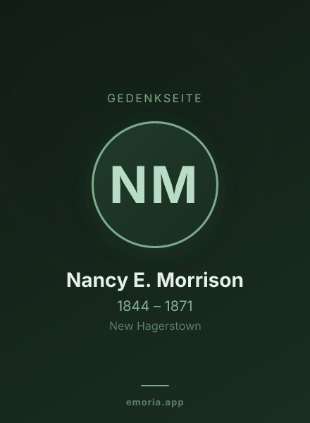 Gedenkportrait von Nancy E. Morrison