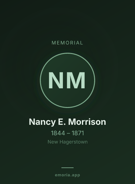 Memorial portrait of Nancy E. Morrison