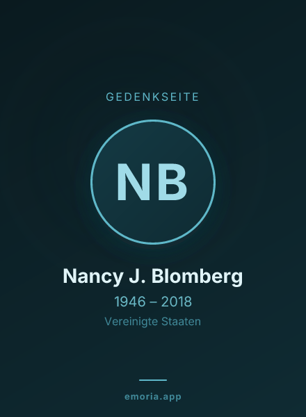Gedenkportrait von Nancy J. Blomberg