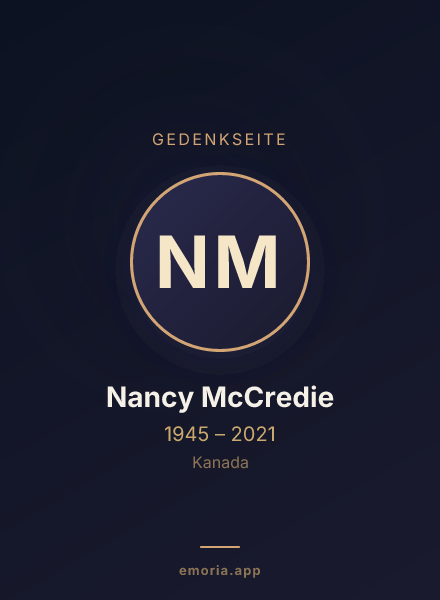 Gedenkportrait von Nancy McCredie