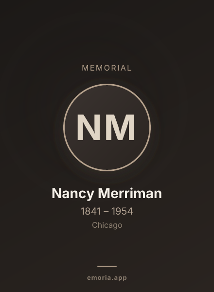 Memorial portrait of Nancy Merriman