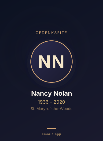 Gedenkportrait von Nancy Nolan