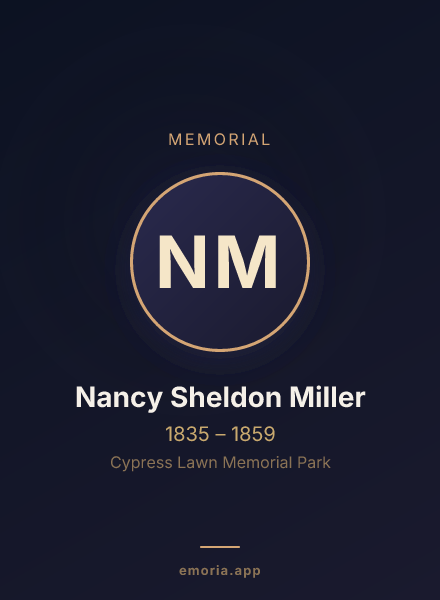 Memorial portrait of Nancy Sheldon Miller