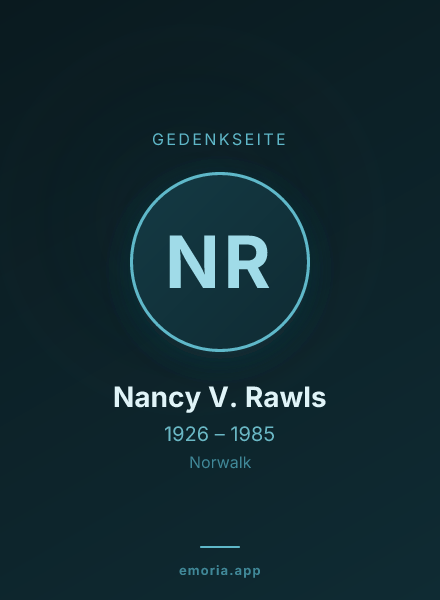 Gedenkportrait von Nancy V. Rawls