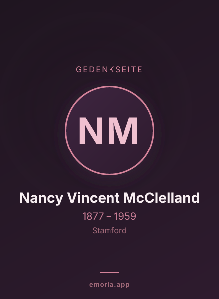 Gedenkportrait von Nancy Vincent McClelland