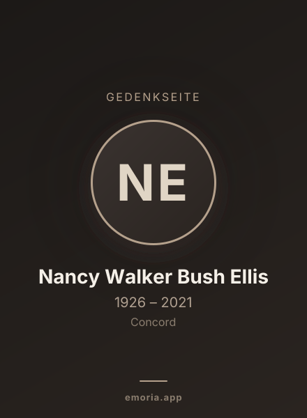 Gedenkportrait von Nancy Walker Bush Ellis