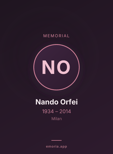 Memorial portrait of Nando Orfei