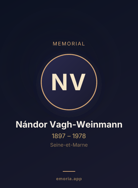 Memorial portrait of Nándor Vagh-Weinmann