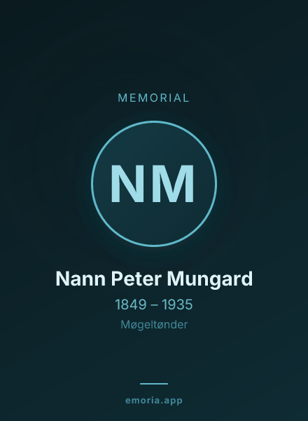 Memorial portrait of Nann Peter Mungard
