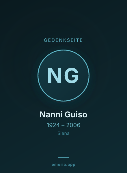 Gedenkportrait von Nanni Guiso