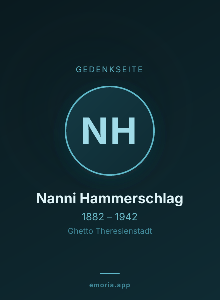 Gedenkportrait von Nanni Hammerschlag