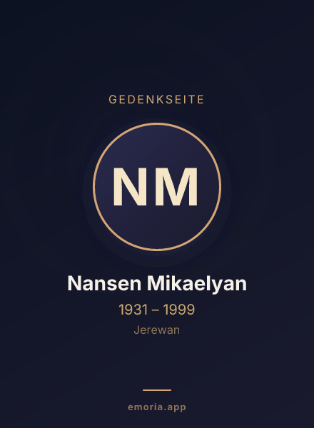 Gedenkportrait von Nansen Mikaelyan