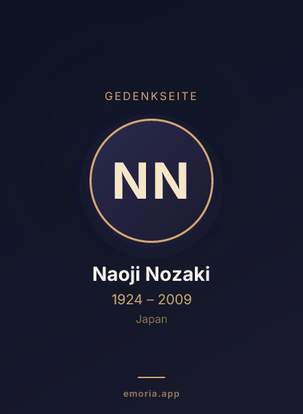 Gedenkportrait von Naoji Nozaki