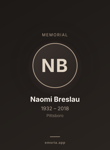 Memorial portrait of Naomi Breslau