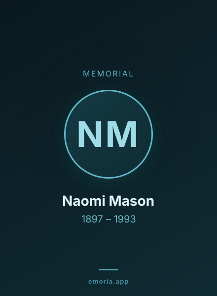 Memorial portrait of Naomi Mason