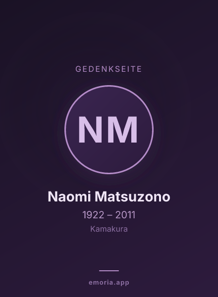 Gedenkportrait von Naomi Matsuzono