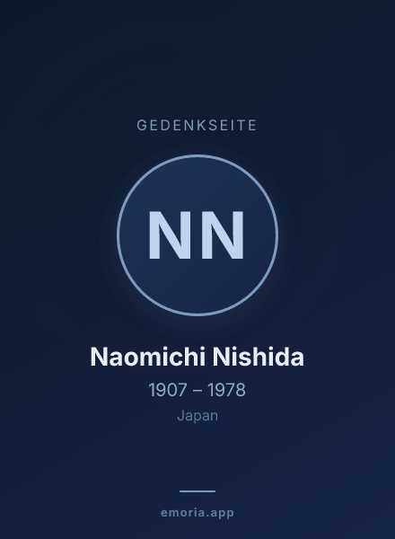 Gedenkportrait von Naomichi Nishida