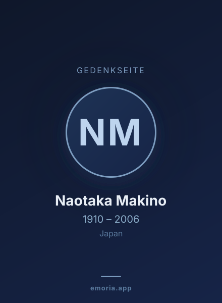 Gedenkportrait von Naotaka Makino