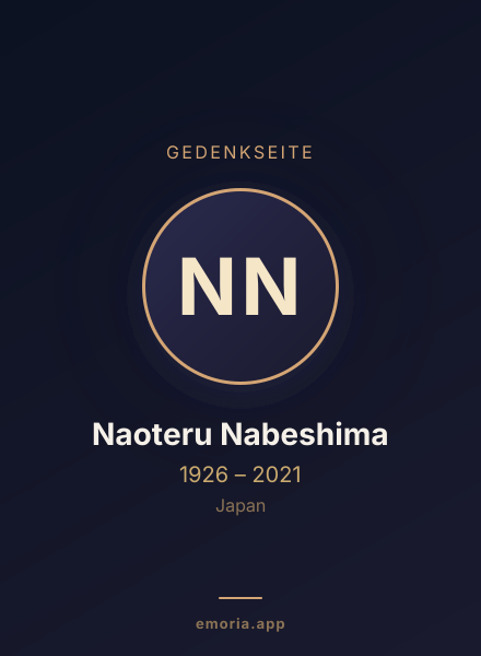 Gedenkportrait von Naoteru Nabeshima