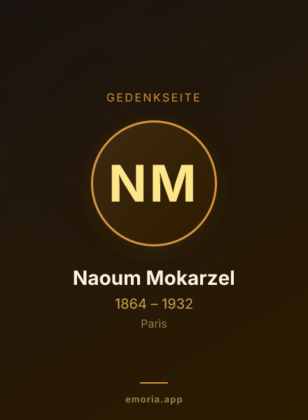Gedenkportrait von Naoum Mokarzel