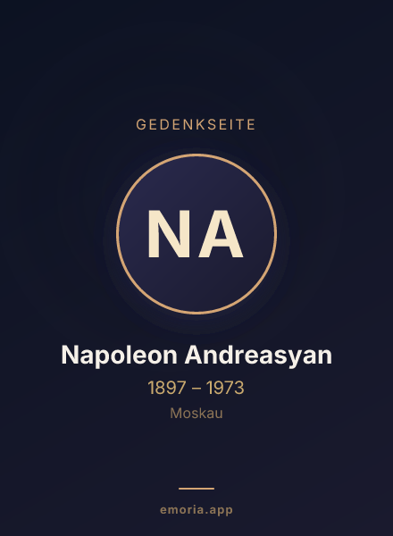 Gedenkportrait von Napoleon Andreasyan
