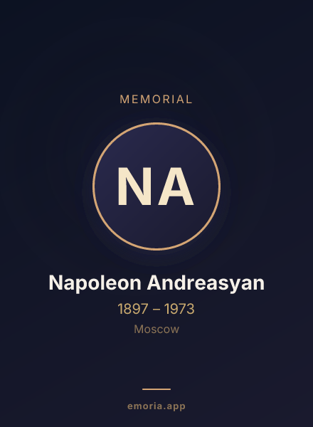 Memorial portrait of Napoleon Andreasyan