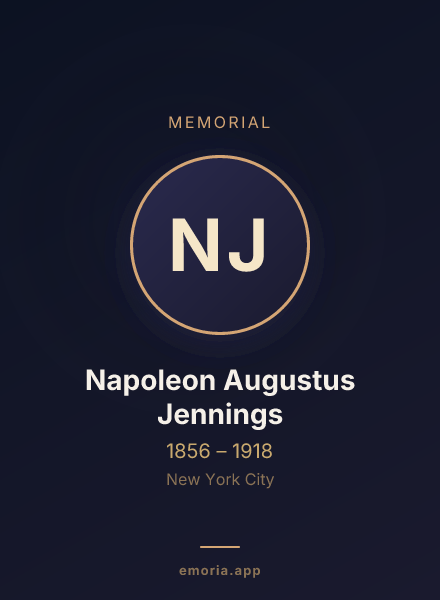 Memorial portrait of Napoleon Augustus Jennings