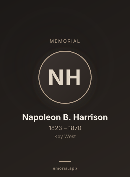 Memorial portrait of Napoleon B. Harrison