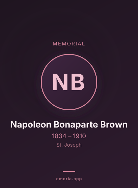 Memorial portrait of Napoleon Bonaparte Brown